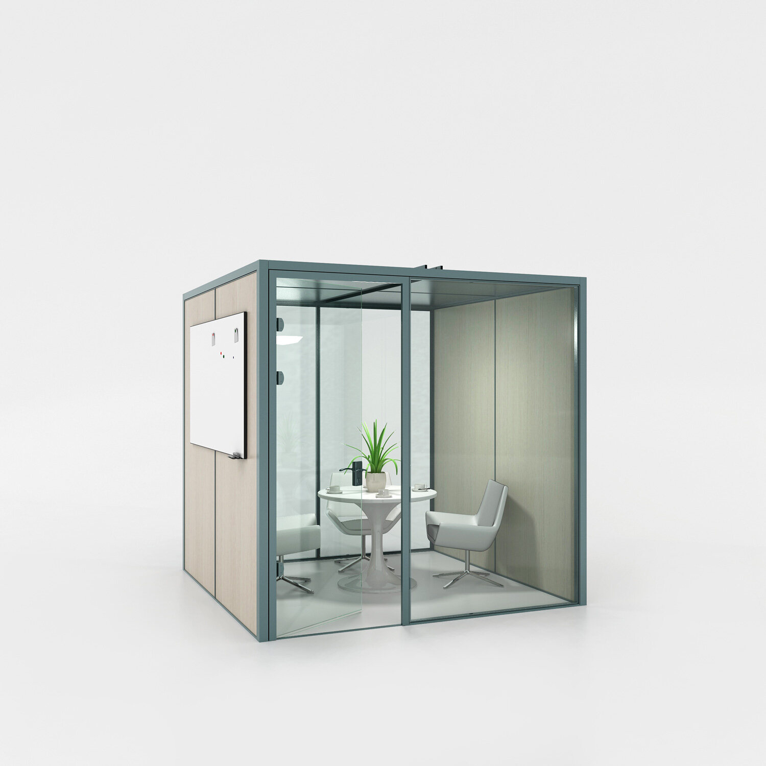 60 glass partition booth
