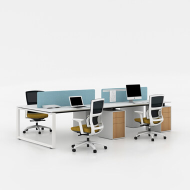 SL workstation with fixed pedestal