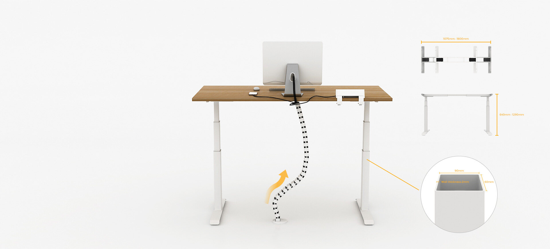 Height adjustable table,Electric stand table,sit stand desk