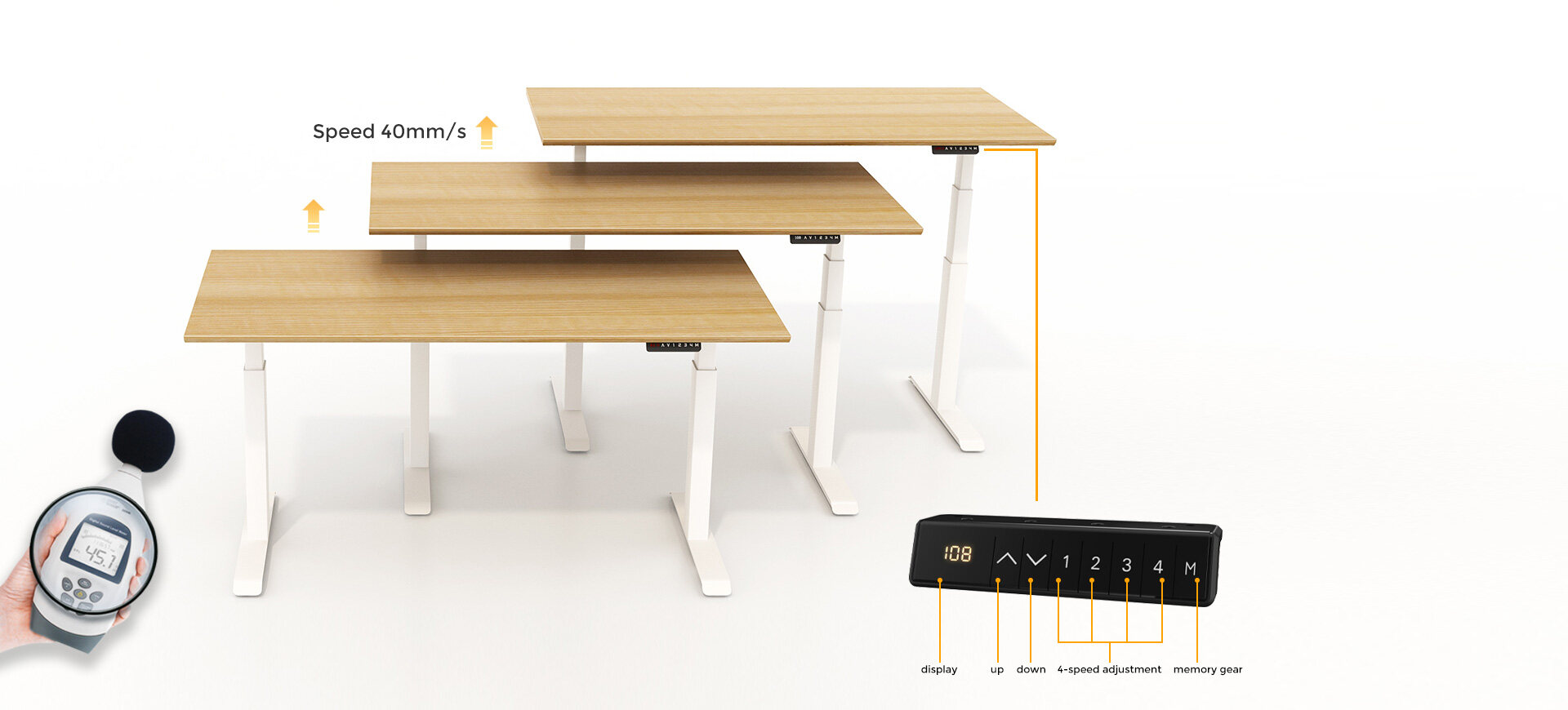 Height adjustable table,Electric stand table,sit stand desk