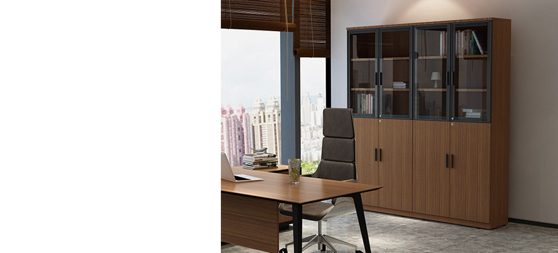 half glass swing door