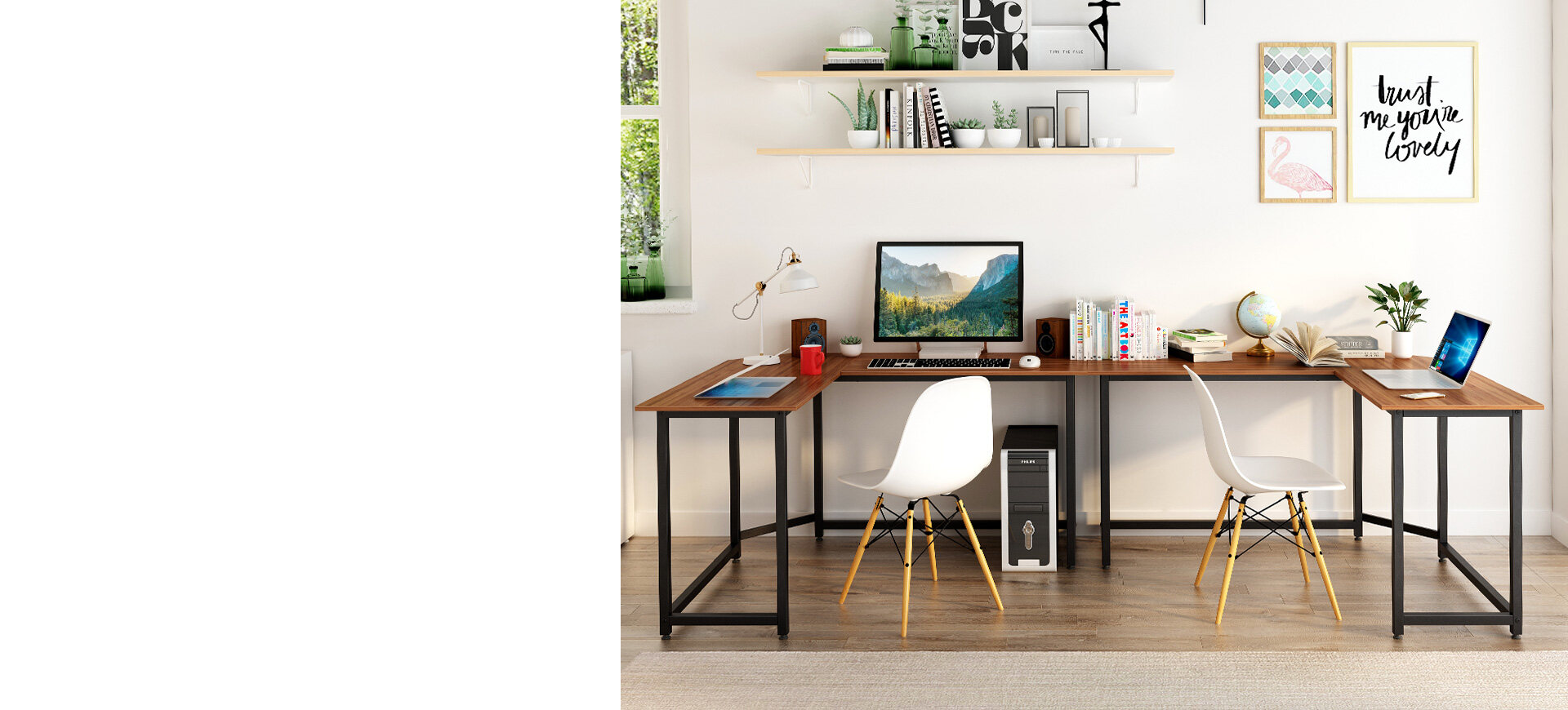 Home desk,corner desk,home office work
