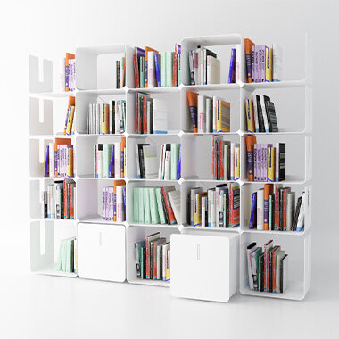 on white-steel Bookcase-2