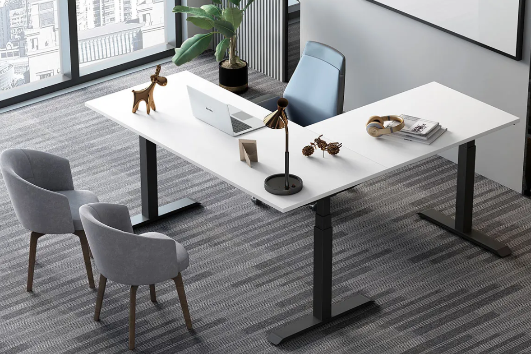 three legs height adjustable desks