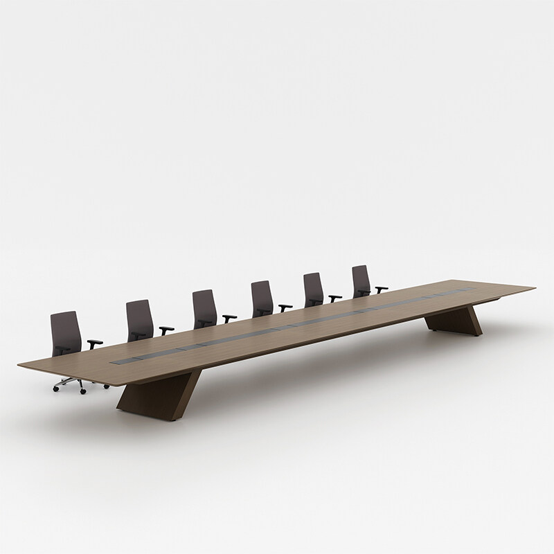Slant veneer table