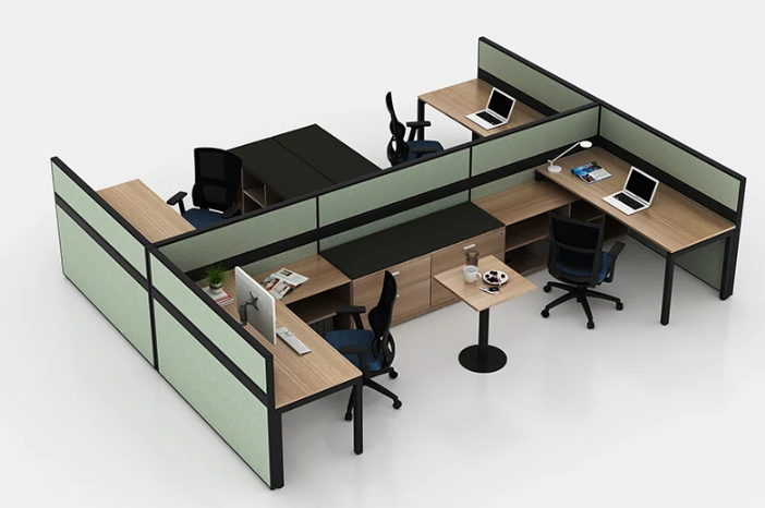 4 person office cubicle solution