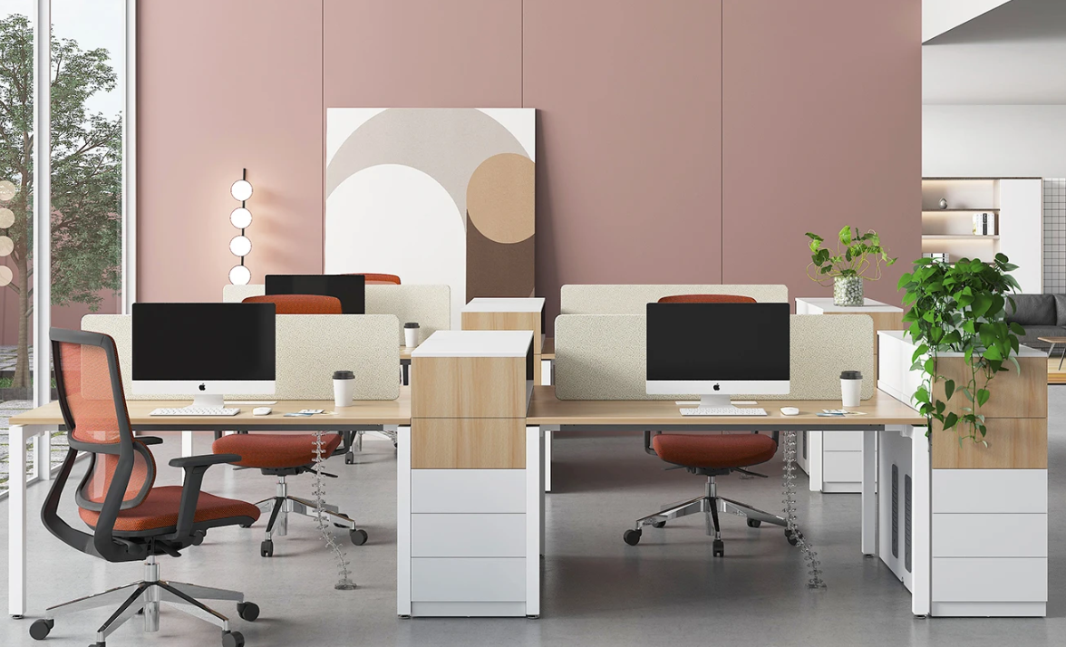 employee area office desk and chair design solution