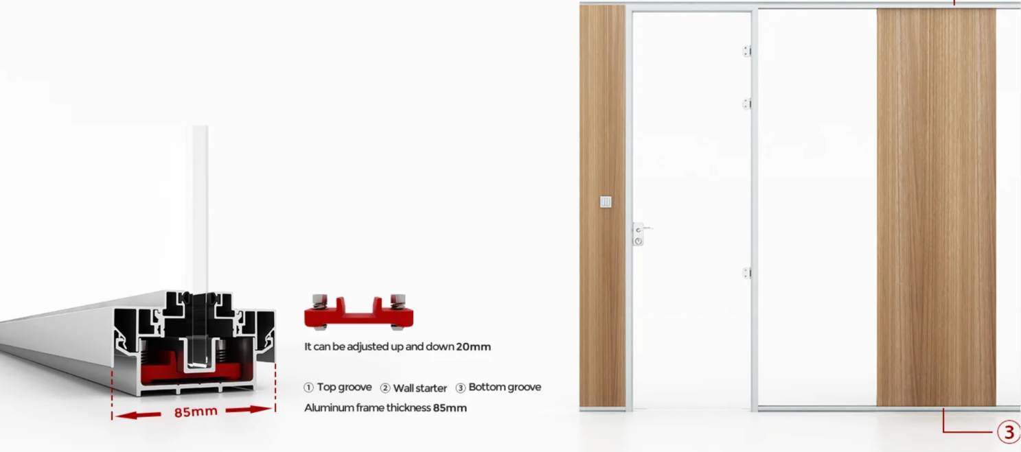 full-height glass partition solutions