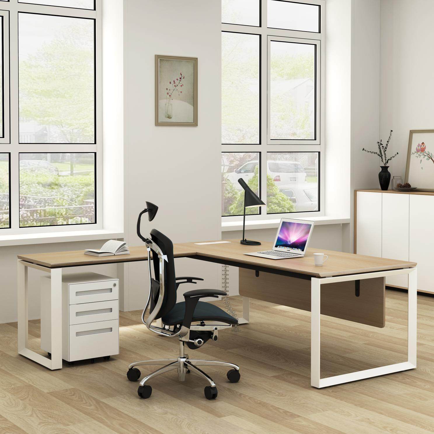 L-shaped office table