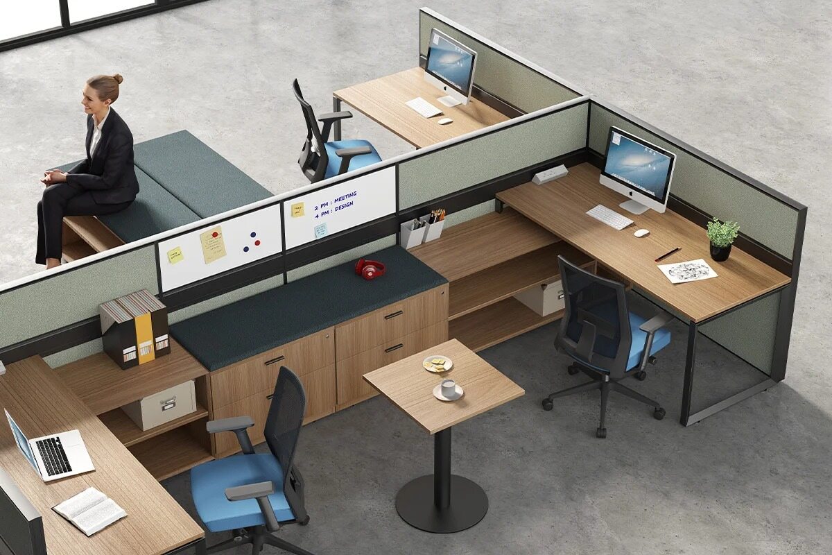 L-shaped workstation desks