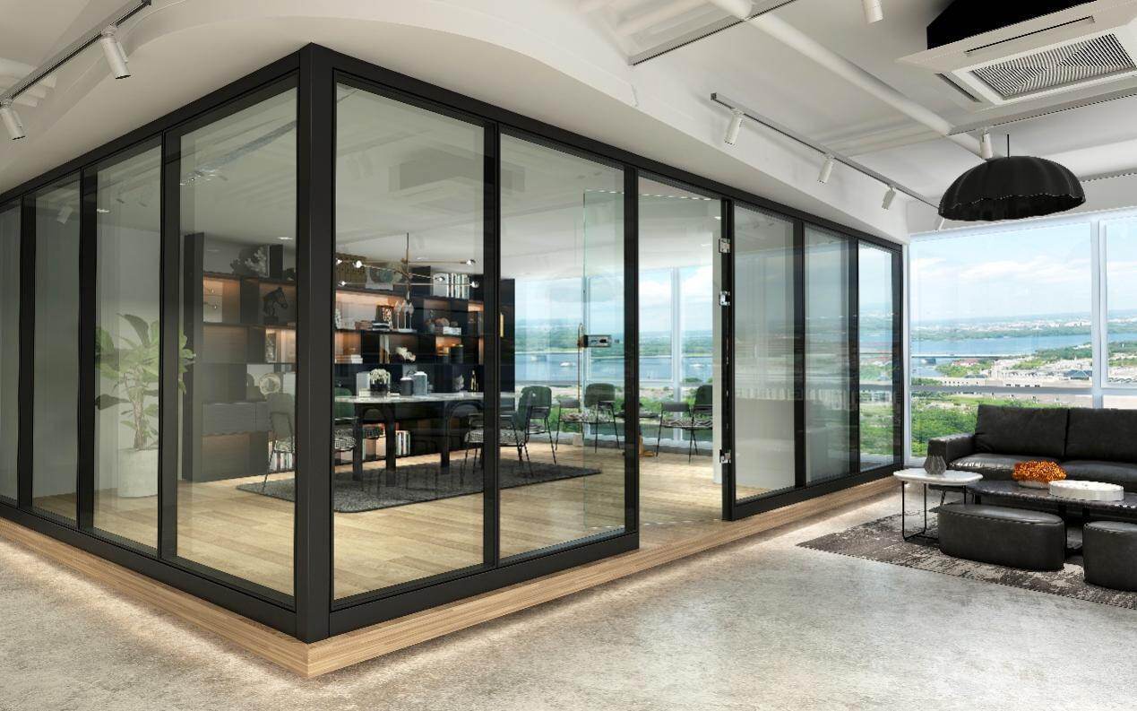 glass wall room