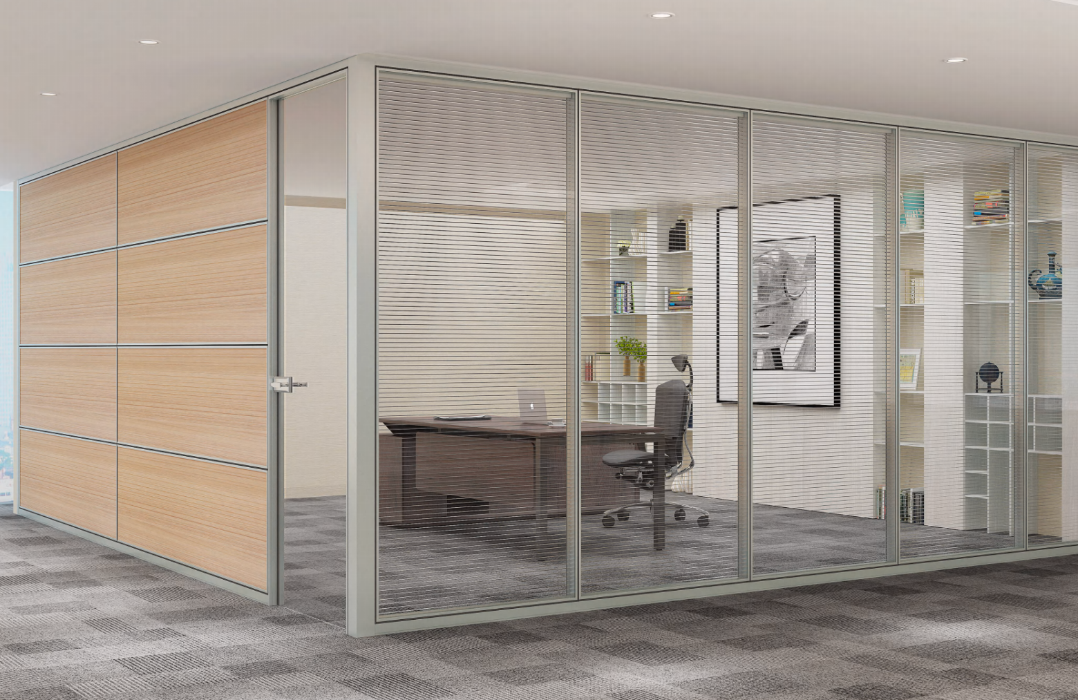 glass partition wall