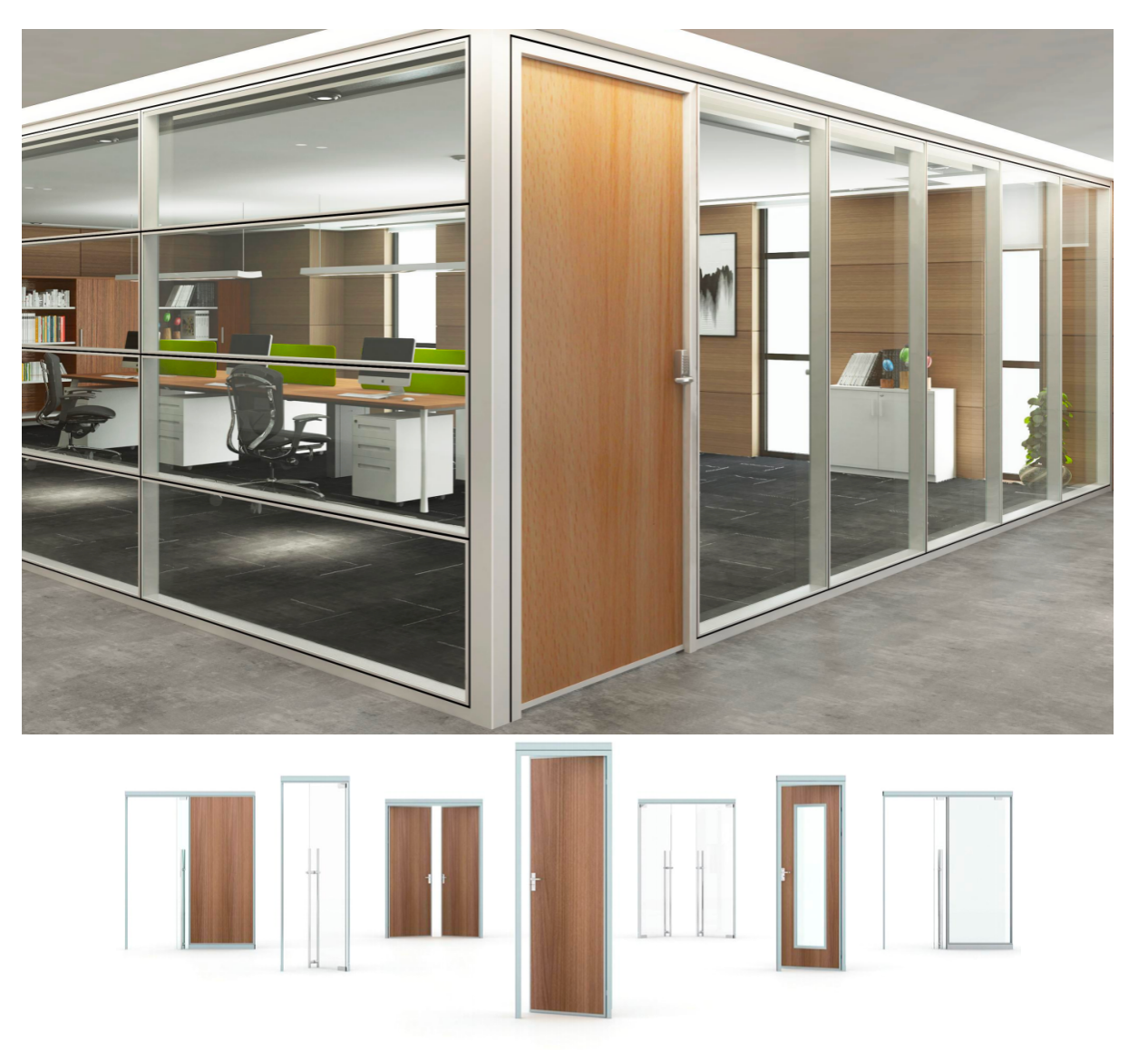 glass cubicles