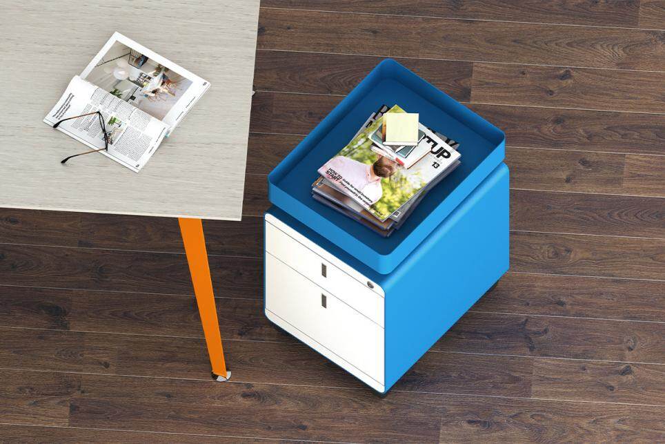 open shelving units