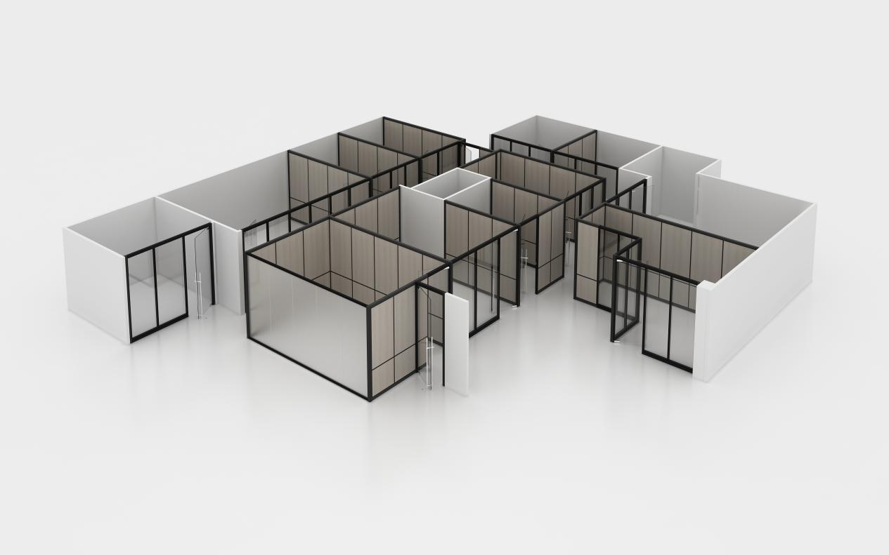 full height glass partition wall