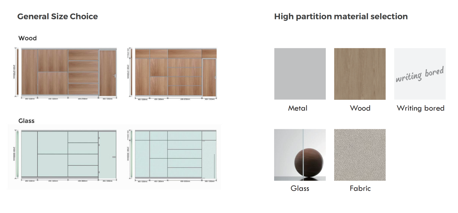 glass partition wall screens