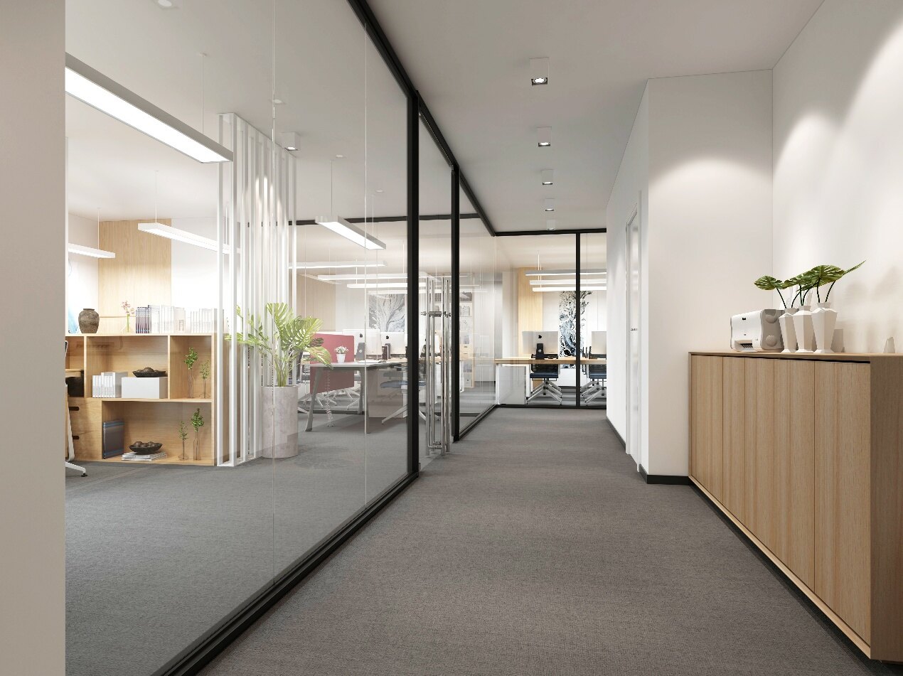 glass partition wall