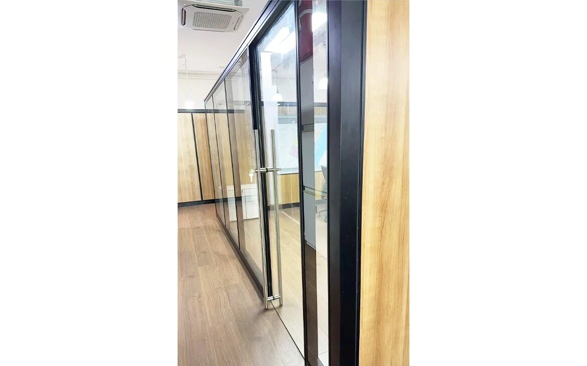 Glass partition  wall