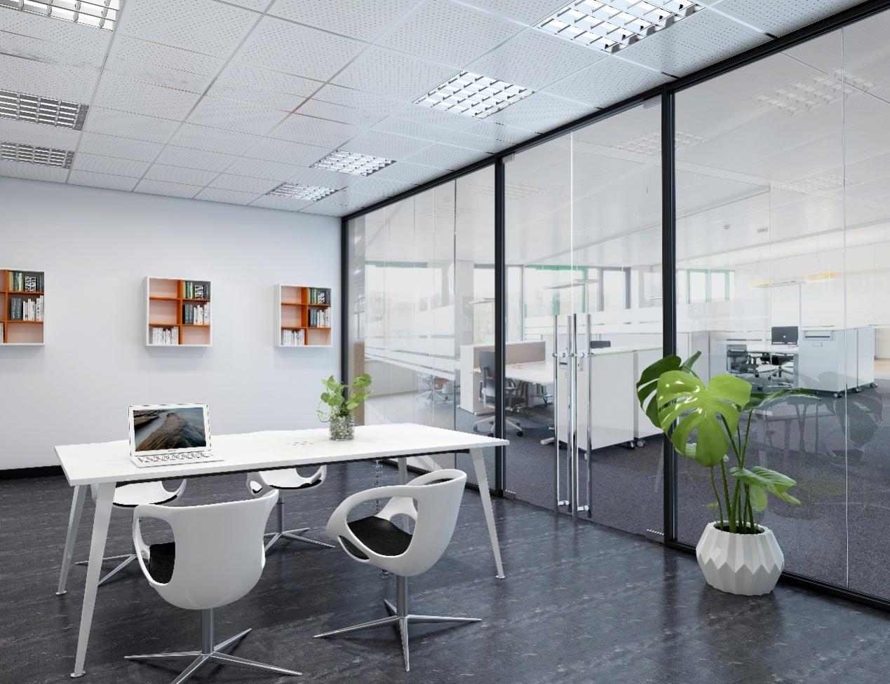 double-glazed partitions