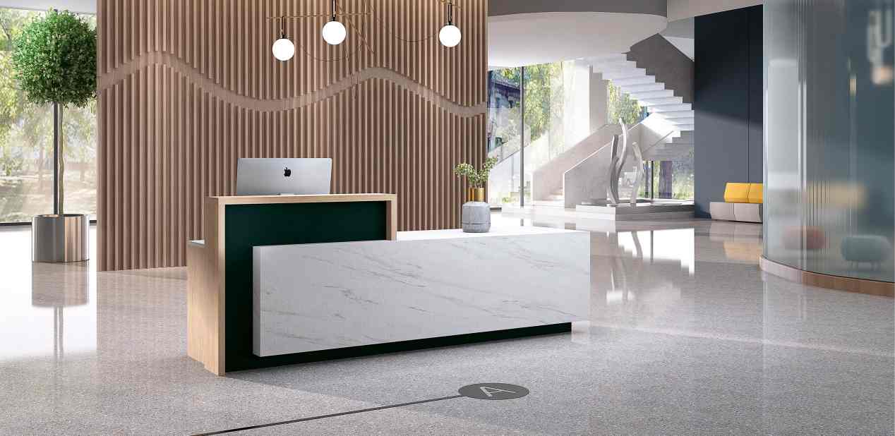 Front Desk & Brand Wall