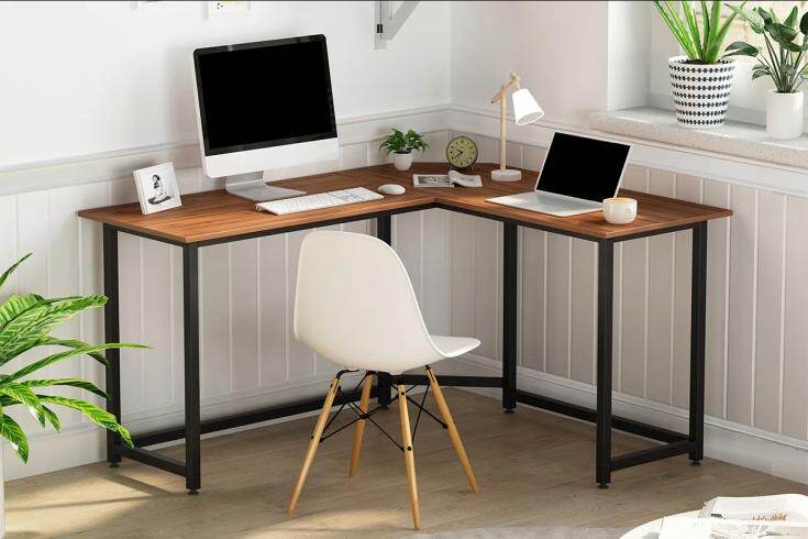 L-Shaped Wooden Corner Desk