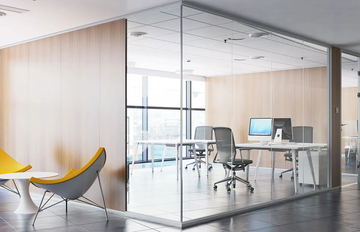 frameless glass partition design