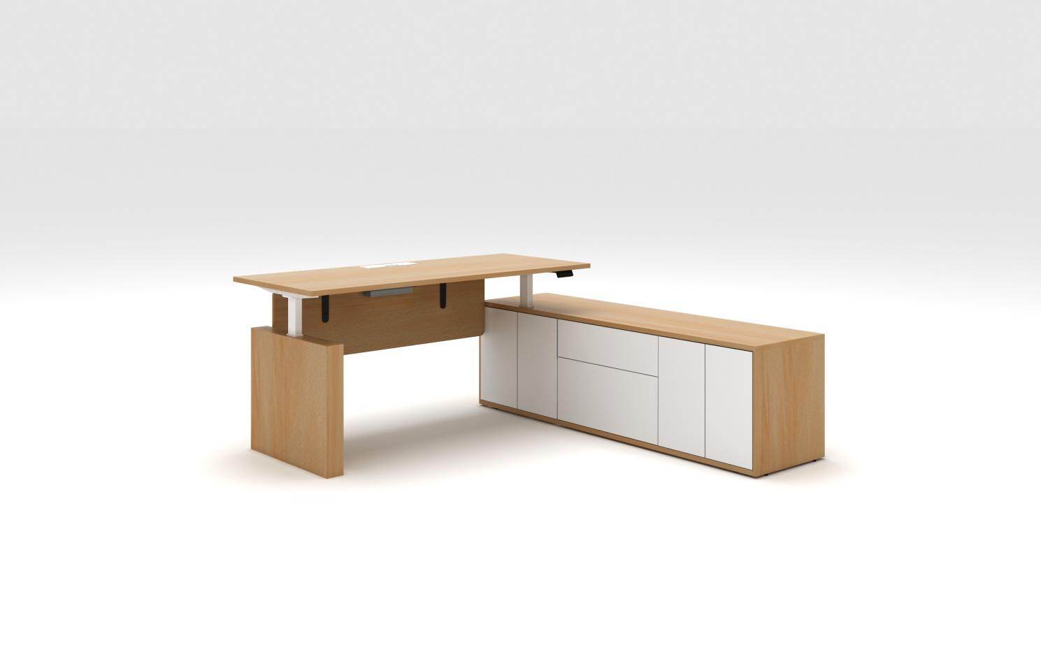l shape adjustable desks