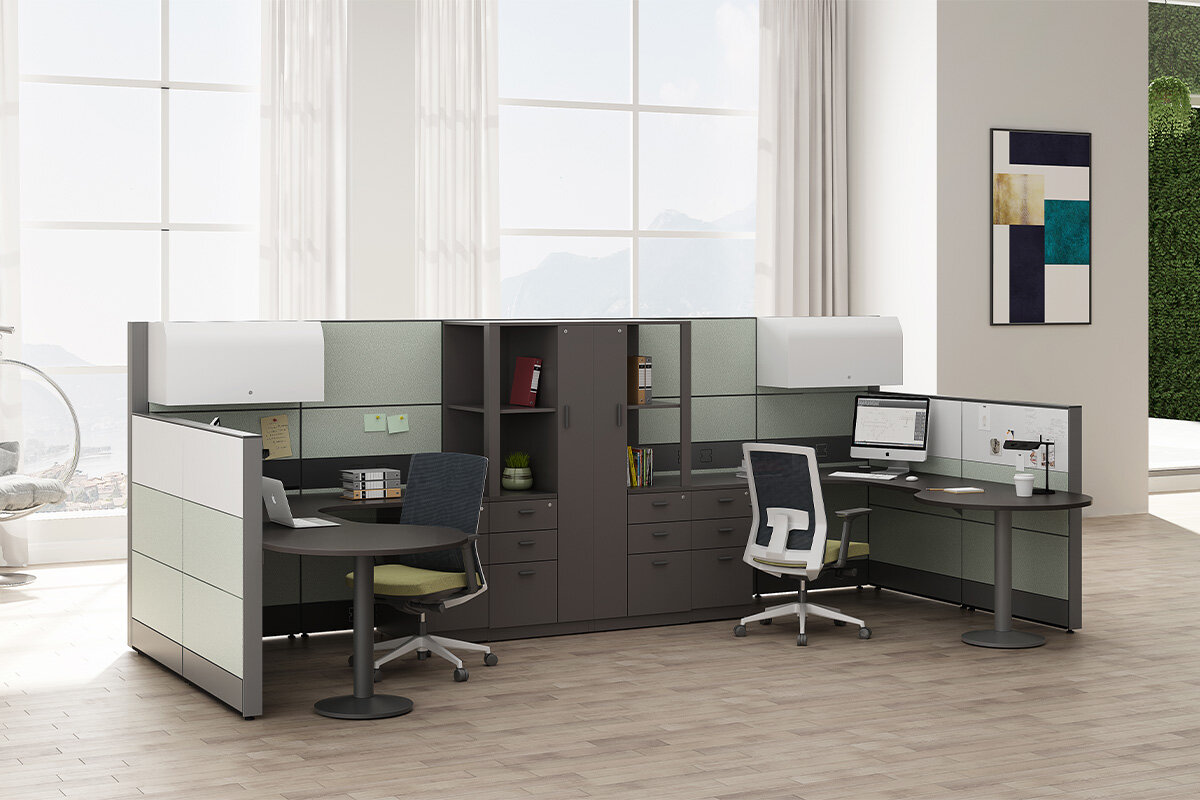 l shape modular cubicle design